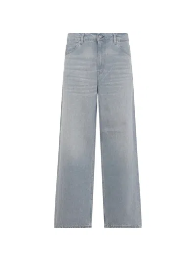 Our Legacy Vast Cut High-waisted Wide-leg Cotton Denim Jeans In Pale Coast Wash Blue