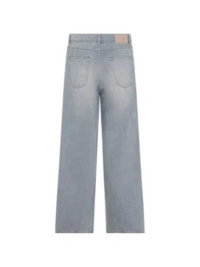 Our Legacy Vast Cut High-waisted Wide-leg Cotton Denim Jeans In Pale Coast Wash Blue