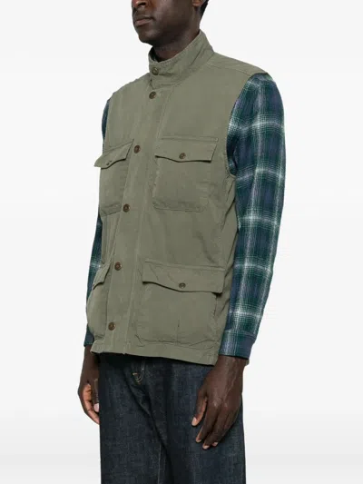 Barbour Multi-pocket Gilet Jacket In Green