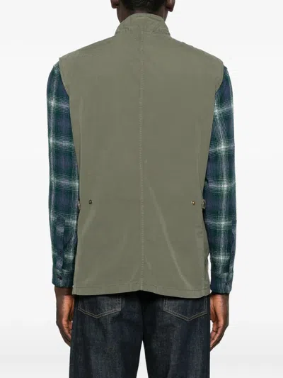 Barbour Multi-pocket Gilet Jacket In Green