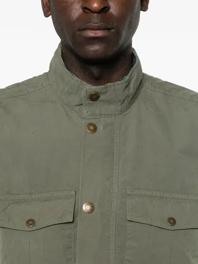 Barbour Multi-pocket Gilet Jacket In Green