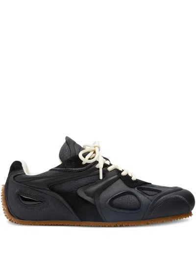 Axel Arigato Slow Runner Black Sneaker With Insert Design And Grooved Sole In Leather And Suede Woman