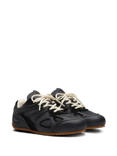 Axel Arigato Slow Runner Black Sneaker With Insert Design And Grooved Sole In Leather And Suede Woman