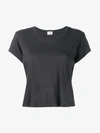 Re/done Cropped Boxy Hanes 'perfect' T-shirt - Grey In Grey