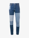 RE/DONE RE/DONE PATCHWORK SLIM-FIT JEANS,1003HRDP11735929