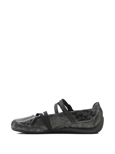 Puma Cool Dark Grey Speedcat Snake Print Ballet Flats-like Sneakers In Black