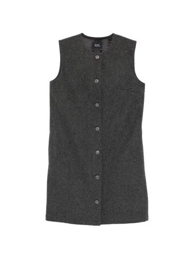Apc A.p.c. Robe Courte In Gray