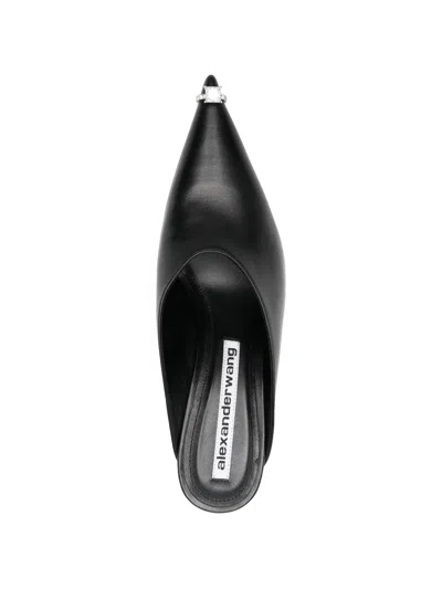 Alexander Wang Akilita Ring Mule In Leather 65mm In Black