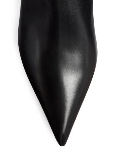 Khaite 55mm Bella Leather Ankle Boots In Black