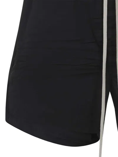 Rick Owens Boxers Shorts Cotton Layered Design Pockets In Black