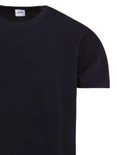 Aspesi Sweaters Blue In Black