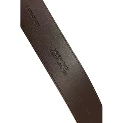 Borbonese White Leather Men Belt In Neutral