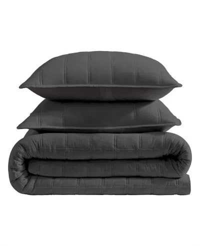 Kenneth Cole Stonewashed Quilt Set In Gray