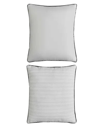 Kenneth Cole Space Dye Grid Comforter Set In Gray