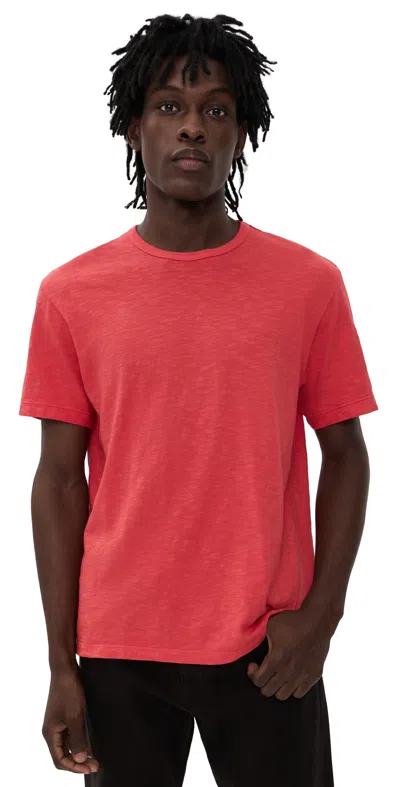 Alex Mill Standard T-shirt In Slub Cotton Fire Red