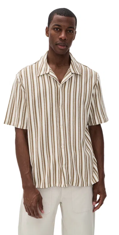 Madewell Cotton Stripe Shirt Stripe Maple Seed In Multi