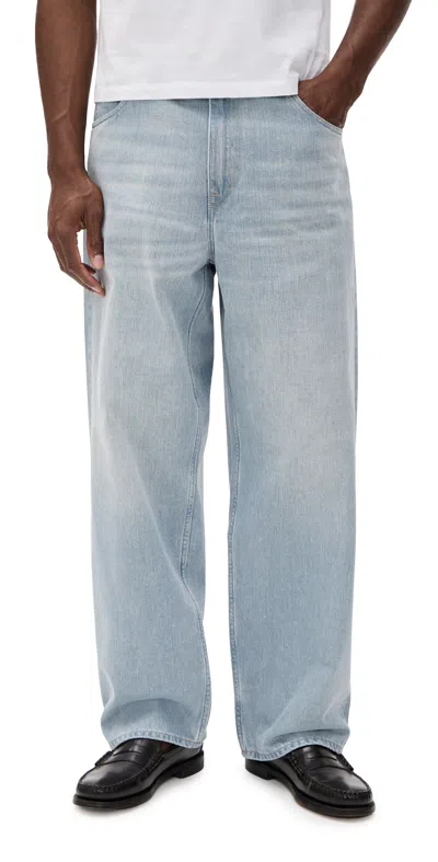 Our Legacy Vast Cut High-waisted Wide-leg Cotton Denim Jeans In Pale Coast Wash Blue
