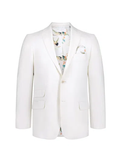 Robert Graham Shawfield Classic Fit Woven Sport Coat In White