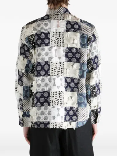 Ader Error Patchwork Fringed Shirt In Multi