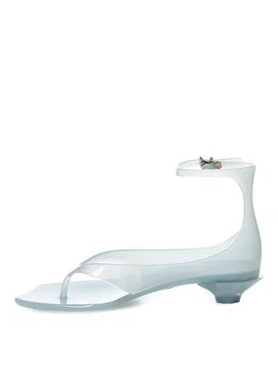 Chloé Chloe Women Pastel Light-blue Tpu Chloe Jelly Thong Sandals In Green