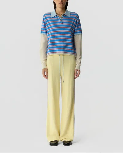 Guest In Residence Lightweight Cashmere Polo Shirt For Women In Blue