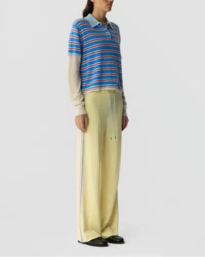 Guest In Residence Lightweight Cashmere Polo Shirt For Women In Blue