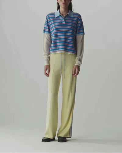 Guest In Residence Lightweight Cashmere Polo Shirt For Women In Blue