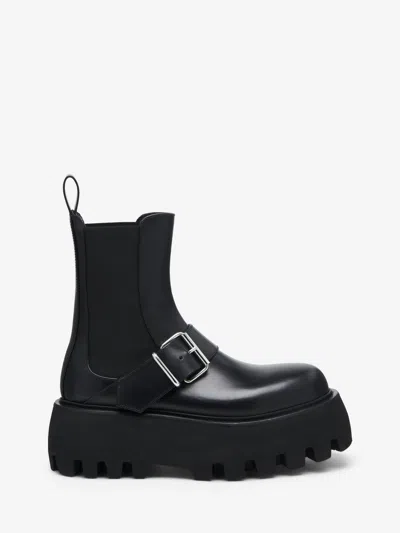 Alexander Mcqueen High Ankle Boots Alexander Mc Queen Leather Black