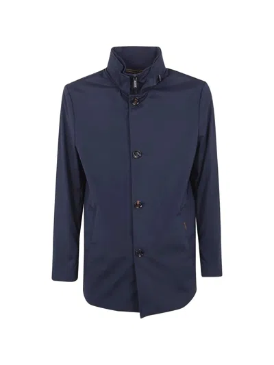 Moorer Wool Blend Coat In Blue