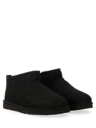 Ugg Classic Ultra Mini Sheepskin Ankle Boots 7-10 Yea In Black