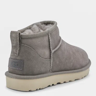 Ugg Asymmetrical Collar Twinface Low Boots With Eva Sole In Gray