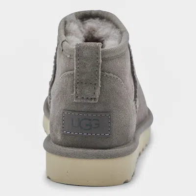 Ugg Asymmetrical Collar Twinface Low Boots With Eva Sole In Gray