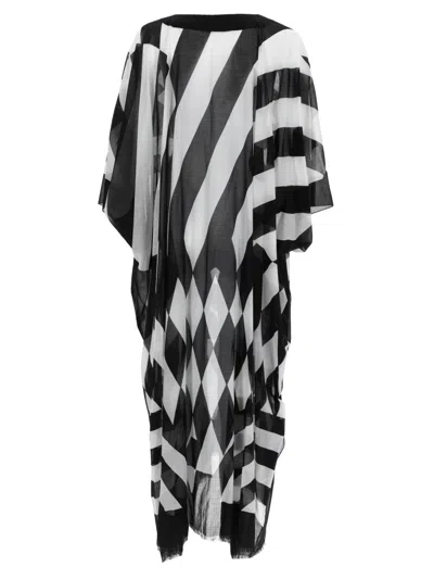 Dries Van Noten Caftan With Print In Multi