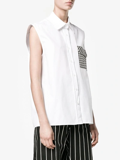 Shop Christopher Kane Sleeveless Poplin Shirt