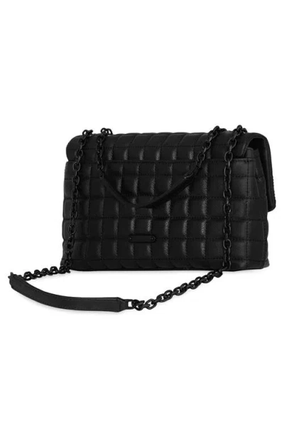 Rebecca Minkoff Edie Medium Crossbody With Square Quilt Bag In Black