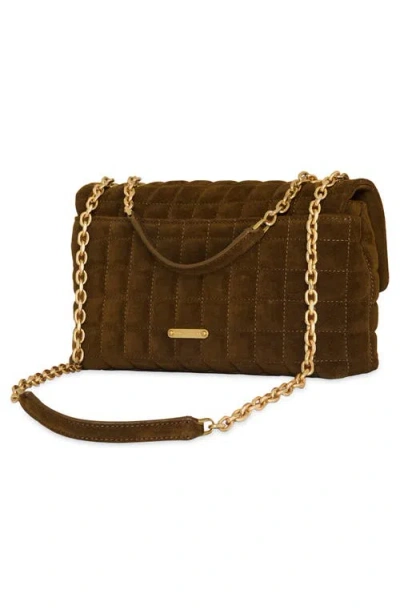 Rebecca Minkoff Edie Medium Crossbody With Square Quilt Bag In Brown