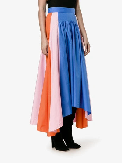 Shop Peter Pilotto Stripe Asymmetric Skirt