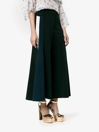 Shop Peter Pilotto Cropped Wide-leg Trousers