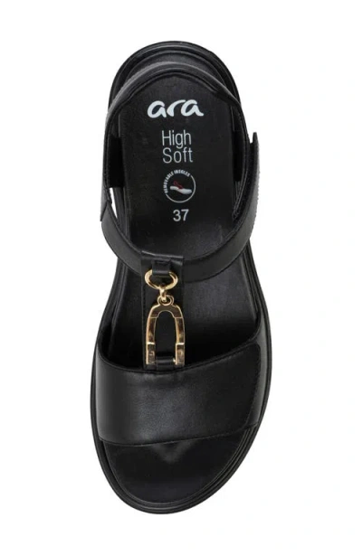Ara Belize Platform Sandal In Black