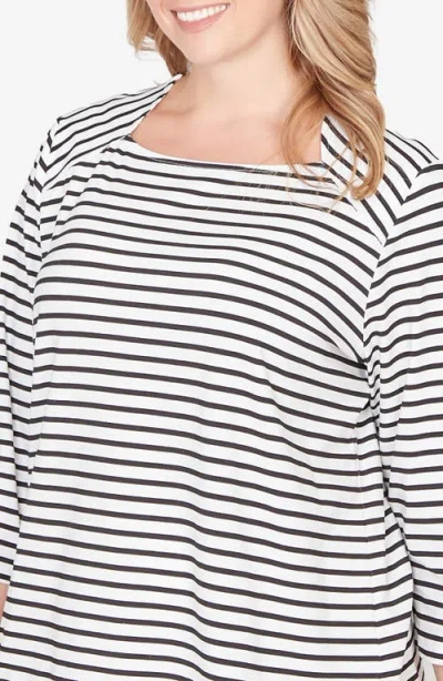 Ruby Rd. Ruby Rd Novelty Stripe Top In Multi