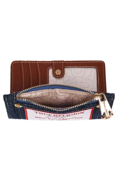 True Religion Buddha Patch Small Wallet In Blue