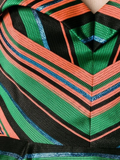 Shop Delpozo Striped Dress In Multicolour