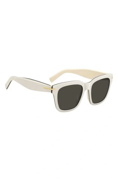 Hugo Boss Boss 52mm Rectangular Sunglasses In White