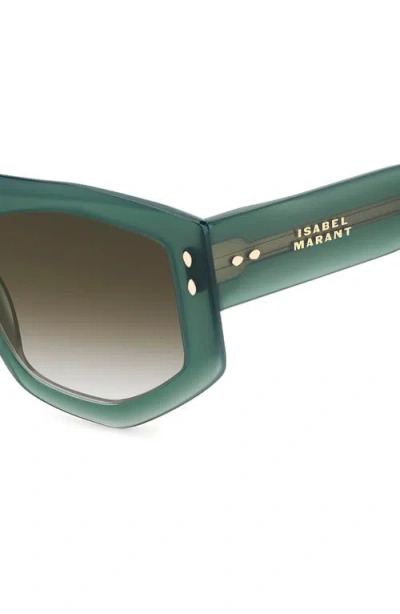 Isabel Marant 56mm Rectangular Sunglasses In Green