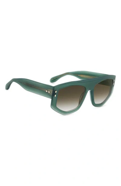Isabel Marant 56mm Rectangular Sunglasses In Green
