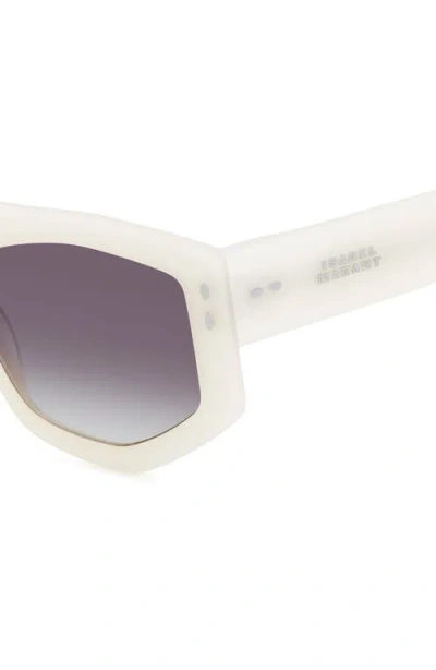 Isabel Marant 56mm Rectangular Sunglasses In White