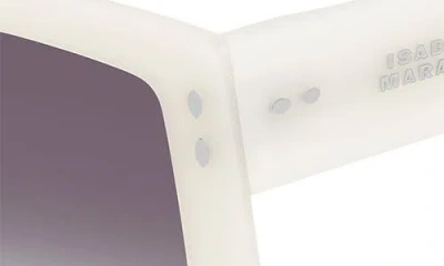 Isabel Marant 56mm Rectangular Sunglasses In White
