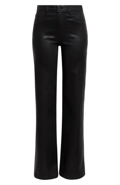 L'agence Clayton Coated Wide-leg Jeans In Noir Coated
