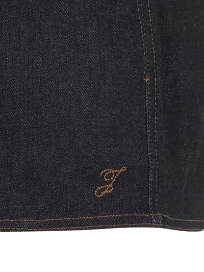 Jacquemus Amelo De-nîmes Blue Cotton Cashmere Shorts In Black