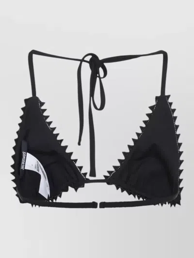 Jacquemus Triangle Bikini Top Le Haut De Maillot In Black